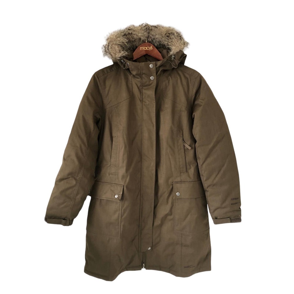 Eddie Bauer EB600 Goose Down Fill Power Weather Edge Hooded Winter Jacket Size L